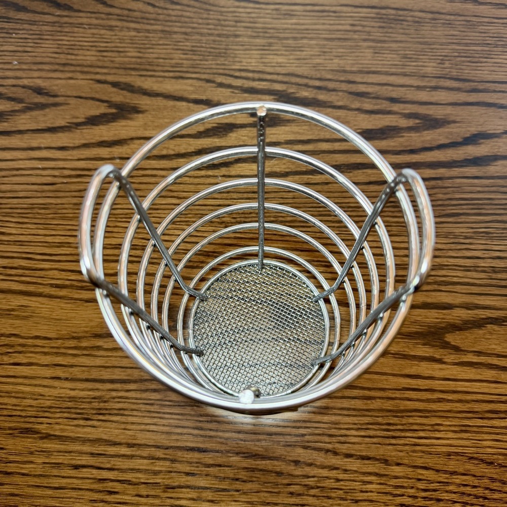 Vintage Fiesta Chrome-plated Wire Mesh Kitchen Utensil Holder - Picture 7 of 8